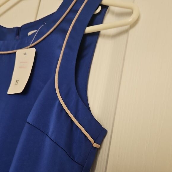 Royal Blue Fit and Flare Midi Dress for Wedding Guest - Picture 9 of 16